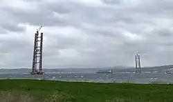 Вид с европейской стороны на азиатскую, март 2020 г.