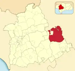 Расположение муниципалитета Эсиха на карте провинции