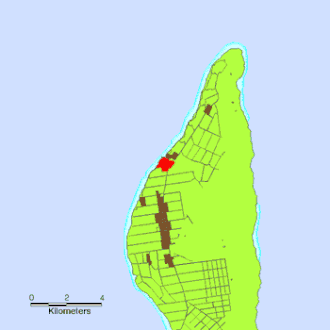 расположение города на острове