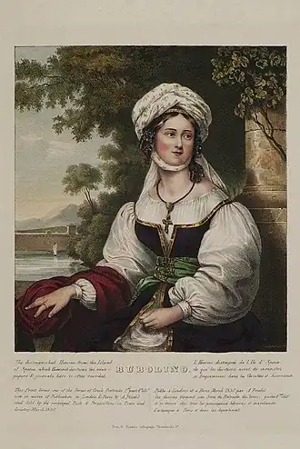 Портрет Бубулины кисти датского филэллина Адама Фриделя