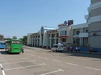 Здание автовокзала в Голутвине