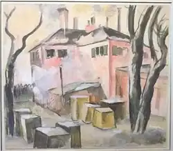 Кубистический розовый дом, 1924