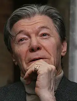 Збруев на пресс-конференции в Саратовском театре драмы имени И. А. Слонова в день открытия первого Всероссийского театрального фестиваля имени Олега Янковского. 15 ноября 2011 года