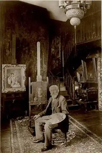 А.&nbsp;А.&nbsp;Харламов в мастерской (1890)