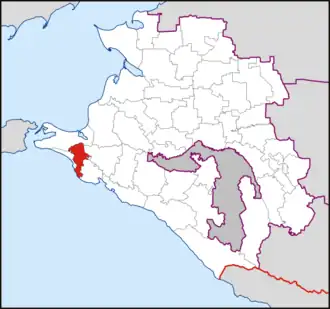 Анапский район на карте