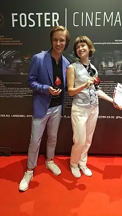 Даниил Вершинин и Анна Васильева-Абрамович на вручении премии «Капля 2021»