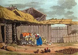 Дж. А. Аткинсон. Русский скотный двор. Начало&nbsp;XIX&nbsp;в.