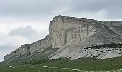 Ак-Кая (Белая скала) - правый берег долины Биюк-Карасу.