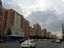 Богатырский проспект. Вид на запад от Торфяной дороги