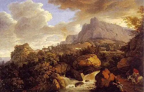 Пейзаж с водопадом (1840). ГРМ