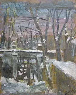 Дворик. Холст, масло. 60х48. 1945-1946