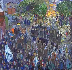 Сентябрь в Москве. Холст, масло. 120х120. 1993