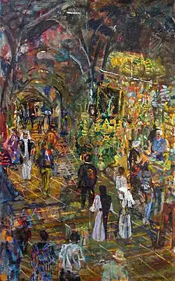 Старый город. Холст, масло. 88х51. 2000