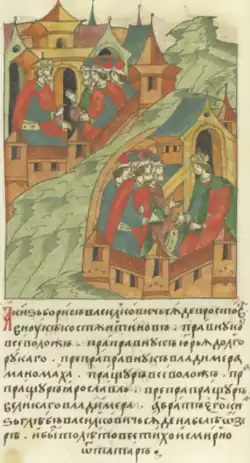 Борис и Глеб Васильковичи садятся в своих уделах