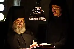 Братия на службе