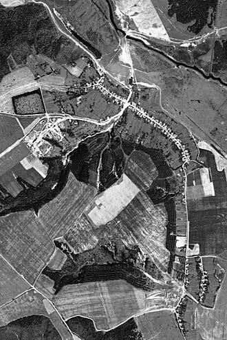 Спутниковая съёмка села Будища. 1972 год