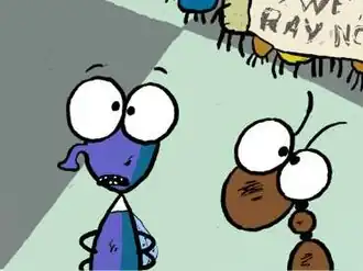 Кадр из мультфильма «Букашки»