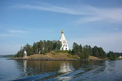 Остров Валаам на Ладожском озере,  где находится Валаамский монастырь