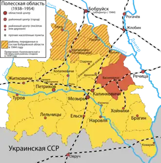 Василевичский район на карте