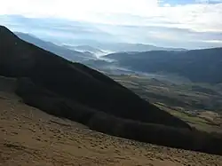 Вид с хребта на Закарпатскую область