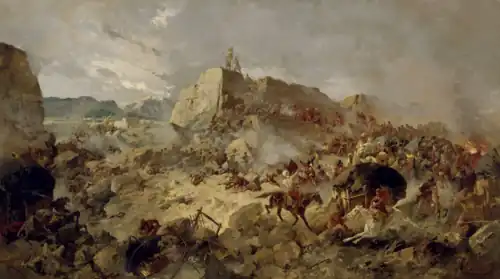 Каразин Н. Н. «Текинская экспедиция 1881 года. Штурм Геок-Тепе».Государственный Русский музей, 1889