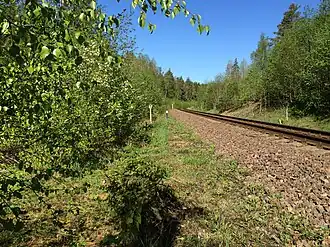 Вид бывшей платформы.