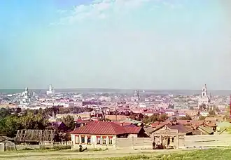 Панорама Екатеринбурга. Вид с Московской горки. Фото С. М. Прокудина-Горского.