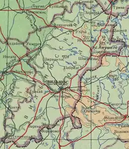 Вильнюсская область на карте