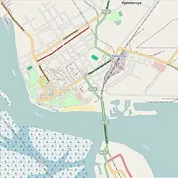 На карте Кременчуга