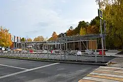 Строительство входной зоны лесопарка «Дубрава»: вид со стороны улицы Дубравной