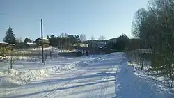 Въезд в посёлок