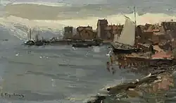 «Гавань в Норвегии». 1894. Дерево, масло. Третьяковская галерея, Москва