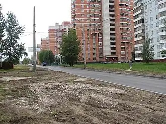 Старая проезжая часть улицы Гаврилова