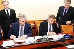 Гамидов и Магомедов подписывают совместное заявление в Махачкале