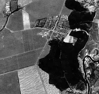 Спутниковая съёмка села Горки. 1966 год