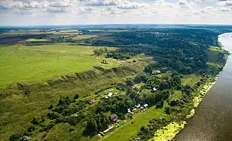 Городище Старой Рязани, вид со стороны Оки