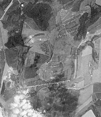 Спутниковая съёмка села Городище. 1963 год