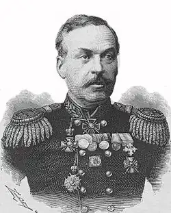 Генерал-майор А. Д. Горшков, 1877 год