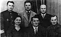Члены подпольной группы Н.&nbsp;Гефта на СРЗ № 1. Слева направо, сверху вниз: В.&nbsp;Л.&nbsp;Тихонин, Н.&nbsp;Ф.&nbsp;Ляшенко, И.&nbsp;Я.&nbsp;Мындра, Ю.&nbsp;Т.&nbsp;Покалюхина, И.&nbsp;А.&nbsp;Рябошапченко, М.&nbsp;С.&nbsp;Берещук.
