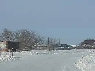 Деревня в феврале 2023 года