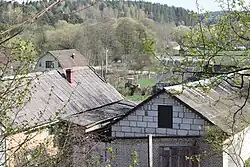 Деревня Пильница, вид с холма на окраину