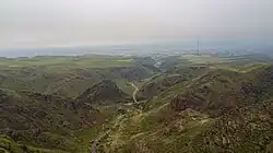 Длина реки Жеменей с видом на город Зайсан