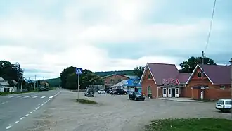 Дорога через посёлок Рудный