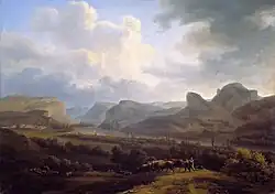 Жак-Кристоф Мивилль. Вид Бельбекской долины. 1818 год.