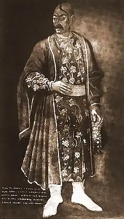 Казак Иван Шиян, ктитор церкви в Никополе, портрет из собрания Одесского историко-краеведческого музея, 1784 г.