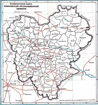 Ивановская Промышленная область на карте
