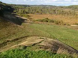 «Мыс» городища и вид на Изборско-Мальскую долину