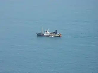 СРТМ «Каламита» на промысле у берегов Крыма, 2012 год.