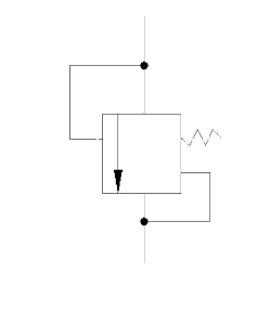 Условное графическое обозначение клапана разности давлений