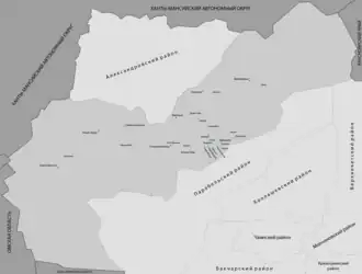 Каргасокский район на карте